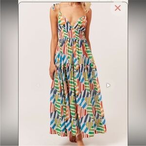 Colorful Geometric Maxi Dress